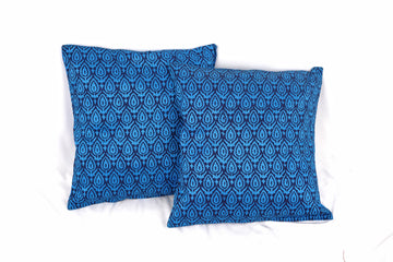 Royal Blue Poly Silk Cushion Cover