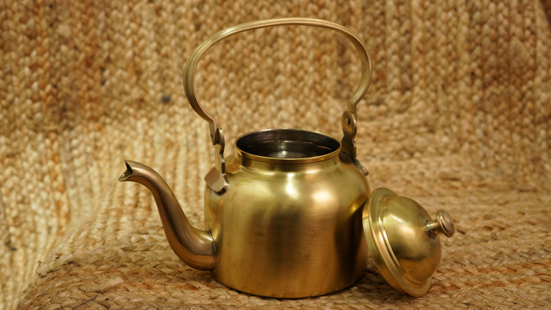 Brass Tea Kettle Matt Finish With Tin Coating