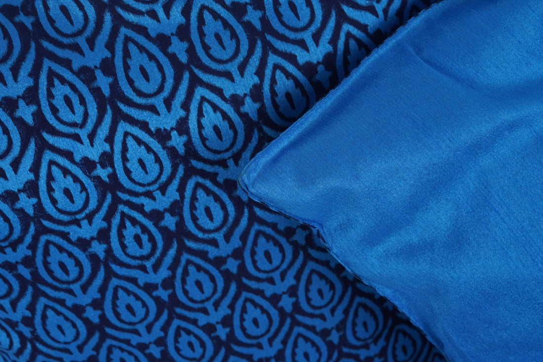 Royal Blue Poly Silk Cushion Cover