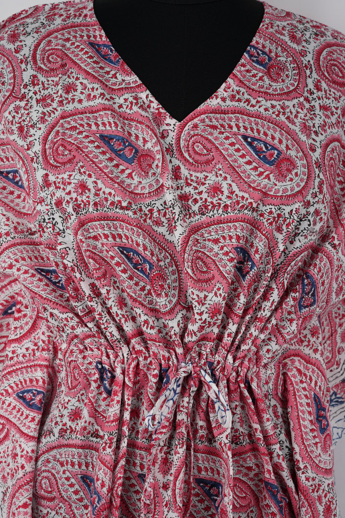 Ishvani Hand Block Print Mul Cotton Short Kaftan