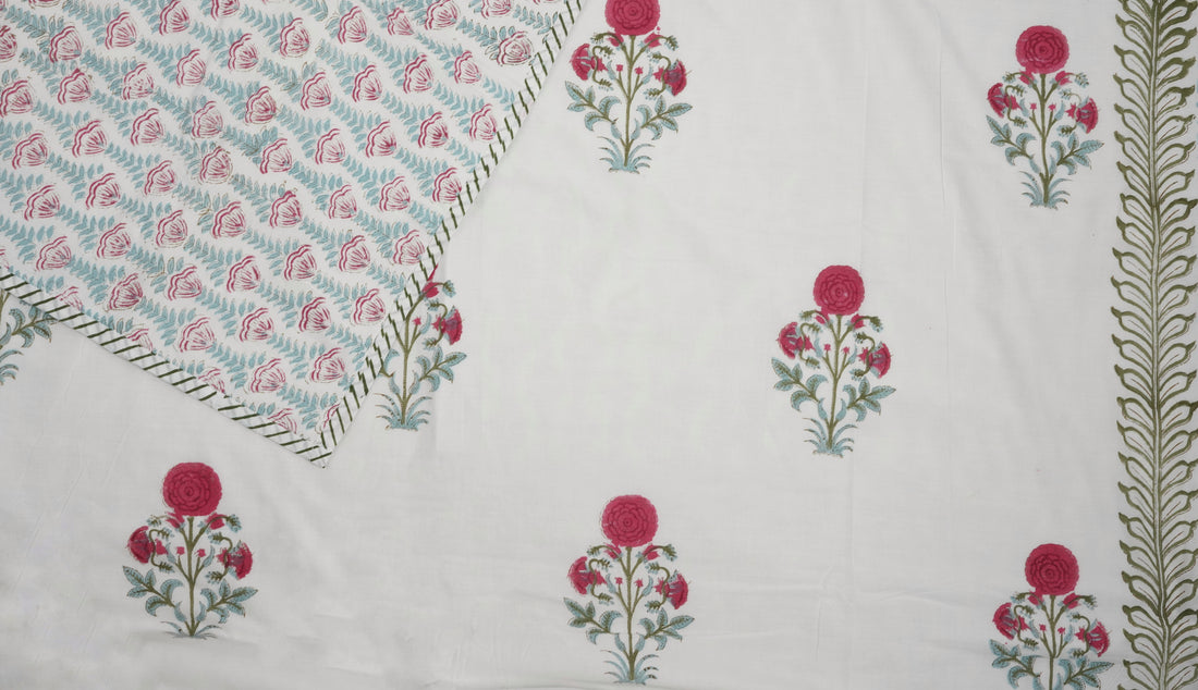 Desi Phool Blockprint Dohar