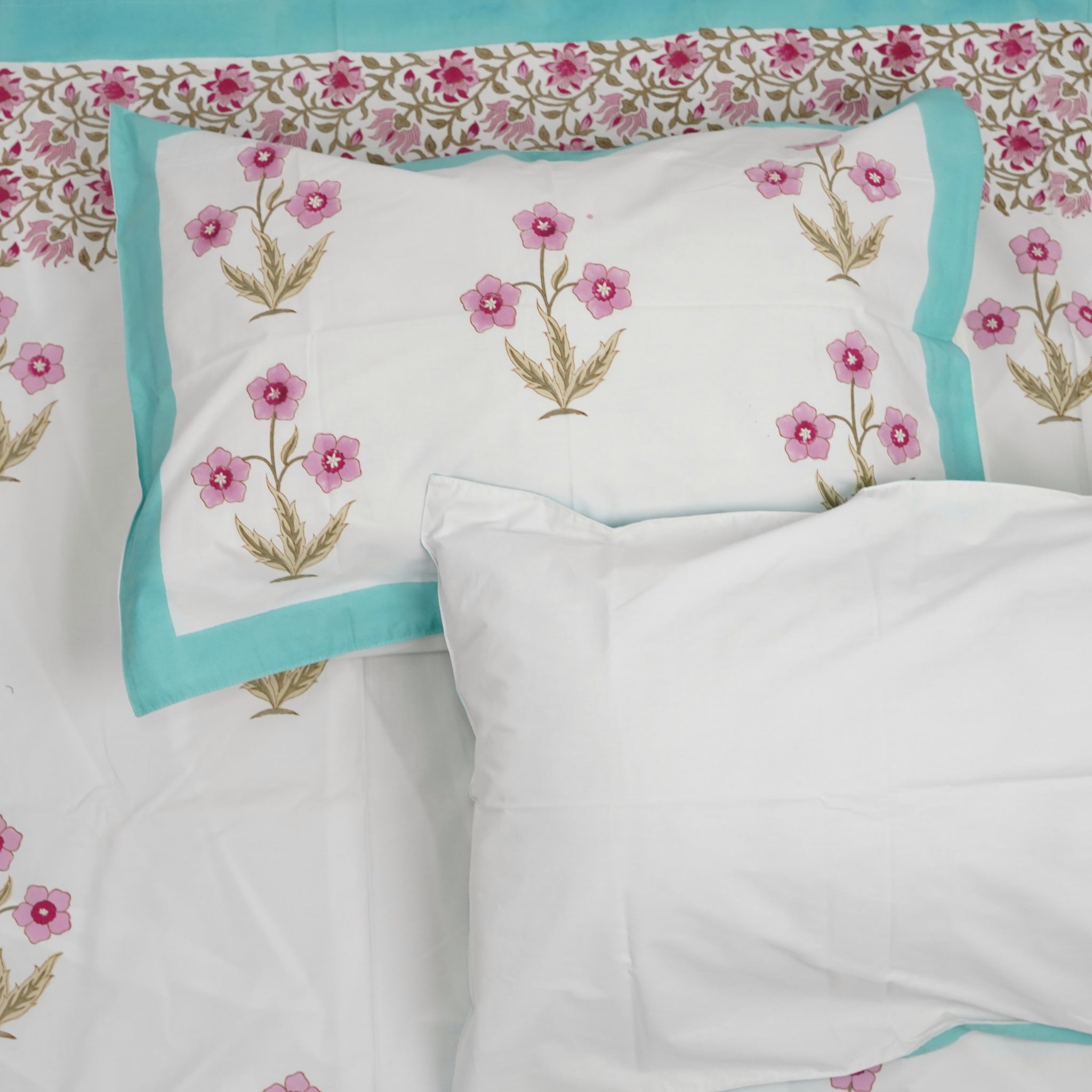 Kusum Queen Size Bedsheet - Cotton Hand Block Print