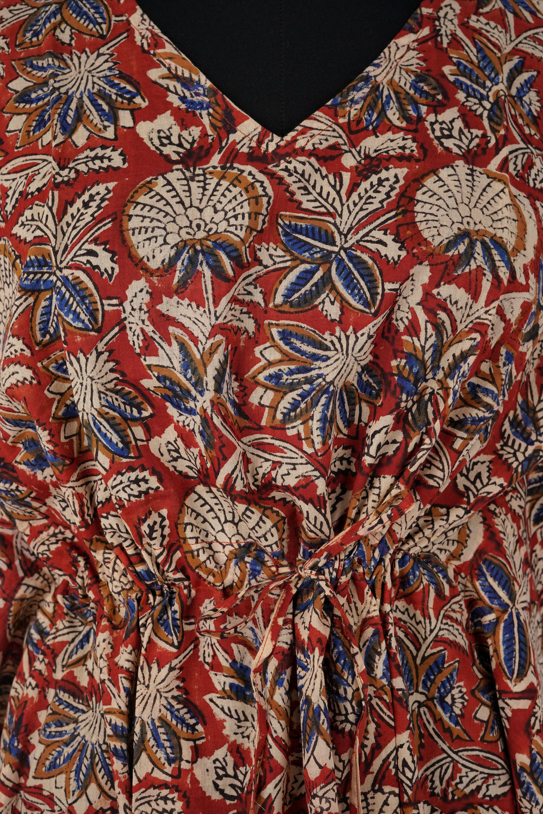 Luxe Hand Block Print Mul Cotton Short Kaftan