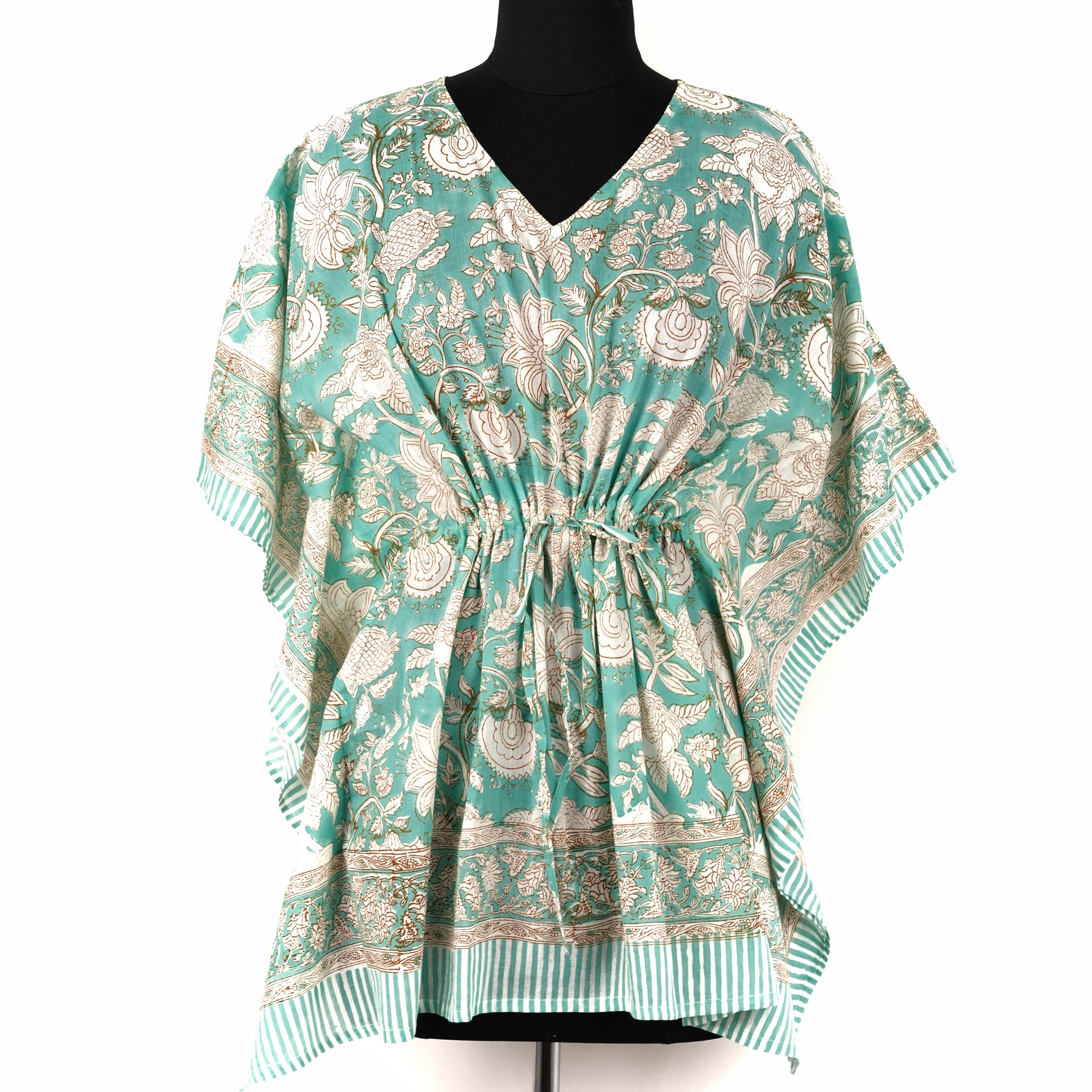 Reh Hand Block Print Mul Cotton Short Kaftan
