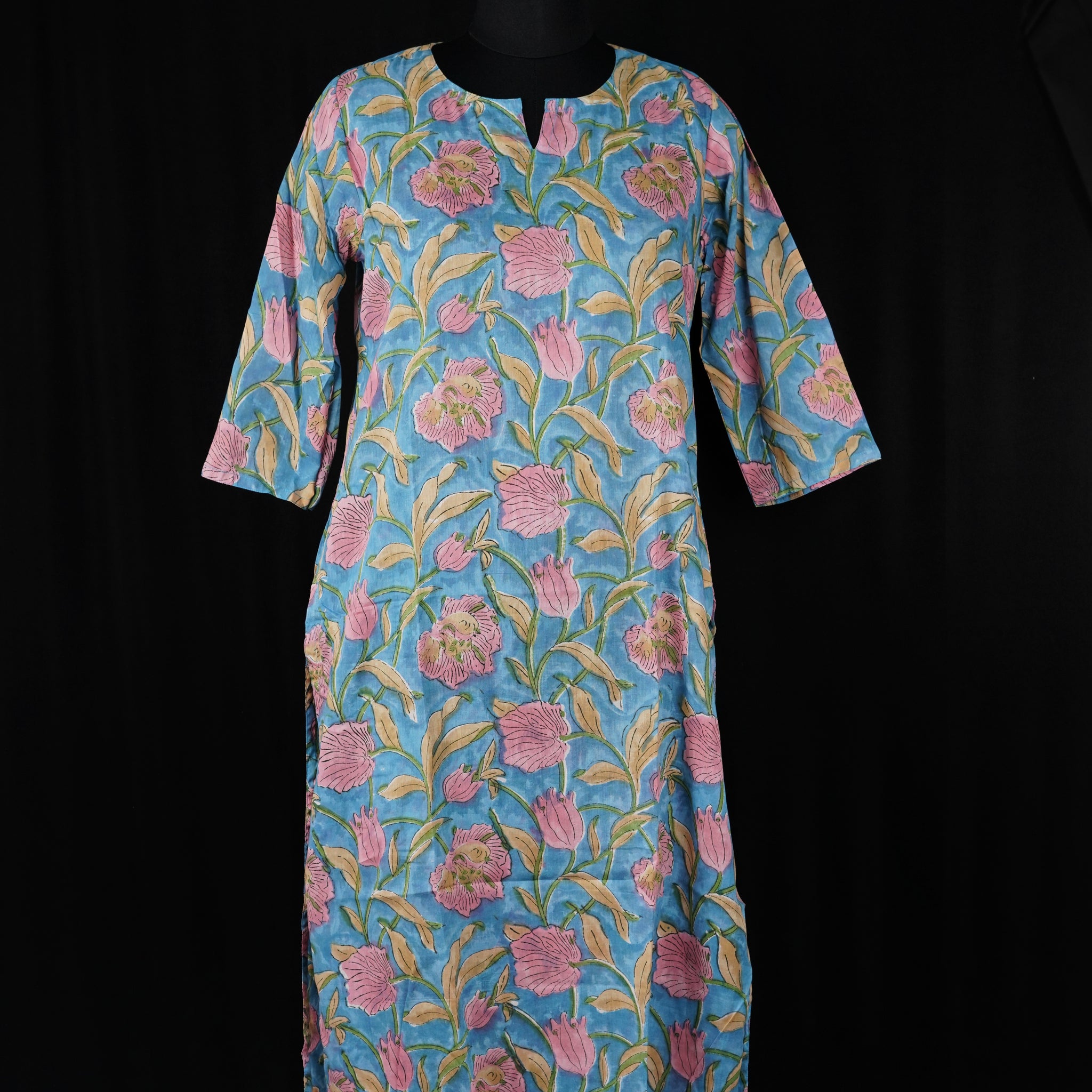 Noor Hand BlockPrint Cotton Long Kurta