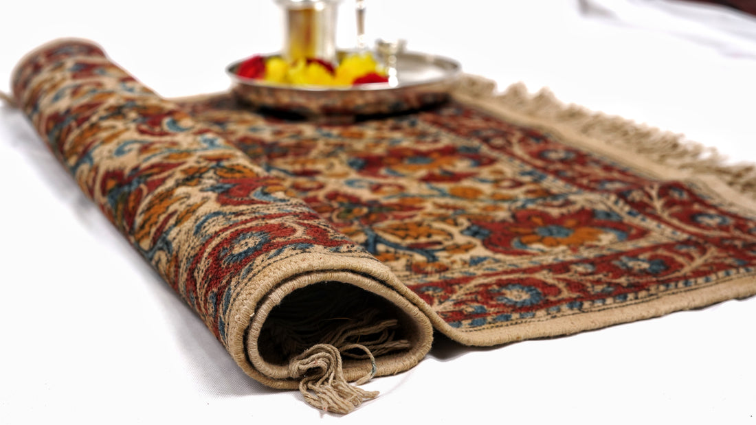 Kalamkari Block Printed Cotton Mat (26/22inches)