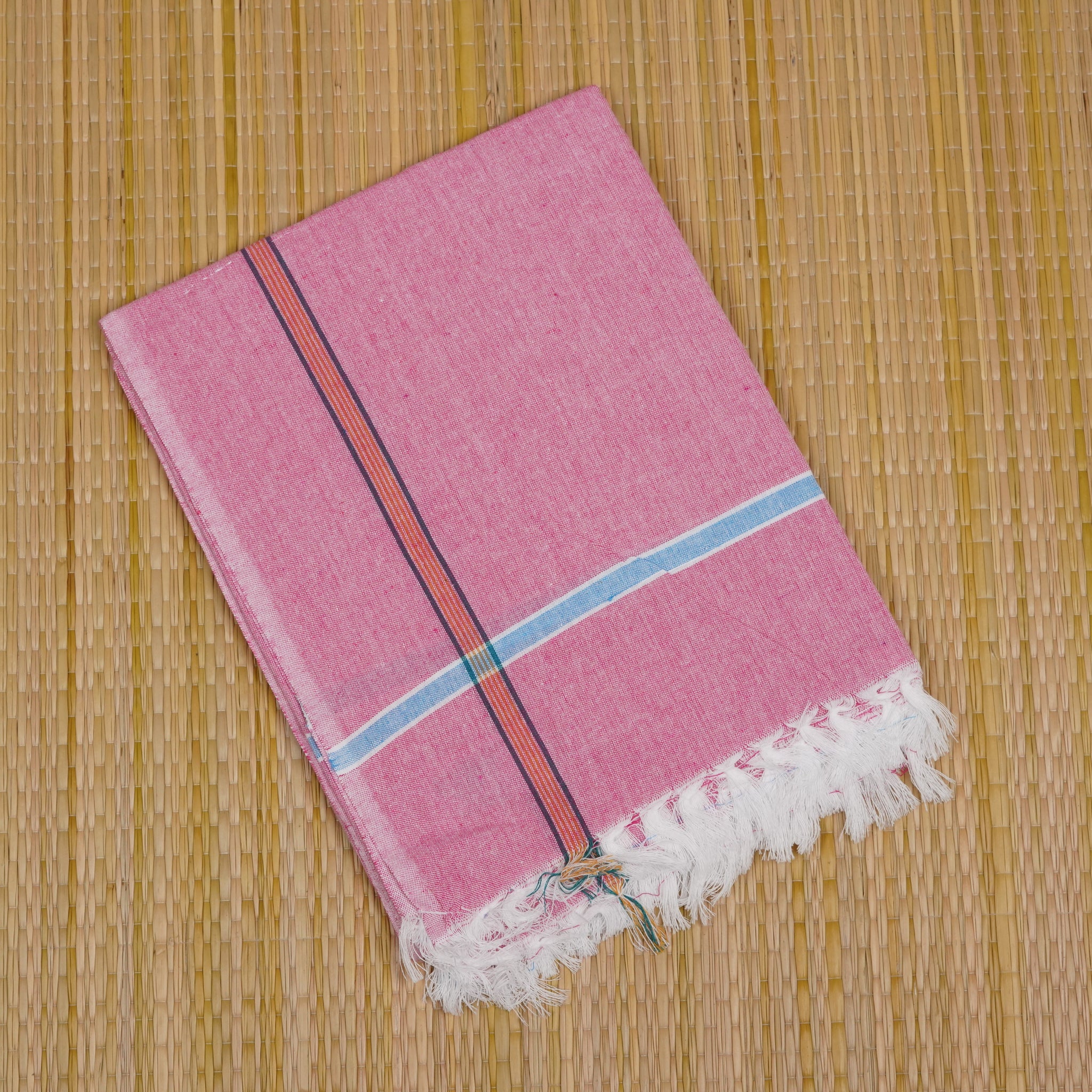 Pink Khadi Cotton Towel