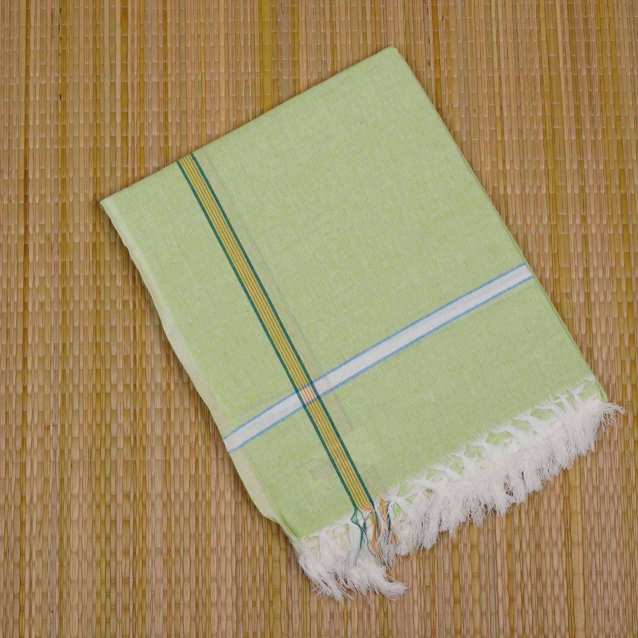 Hariyali Khadi Cotton Towel