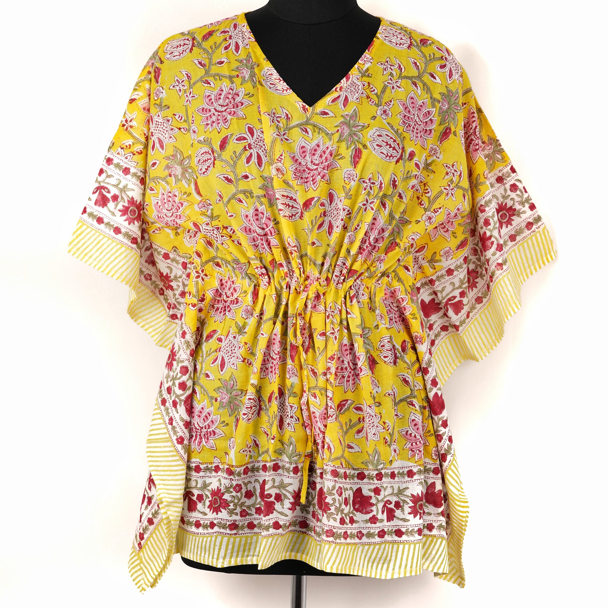 Sonna Hand Block Print Mul Cotton Short Kaftan