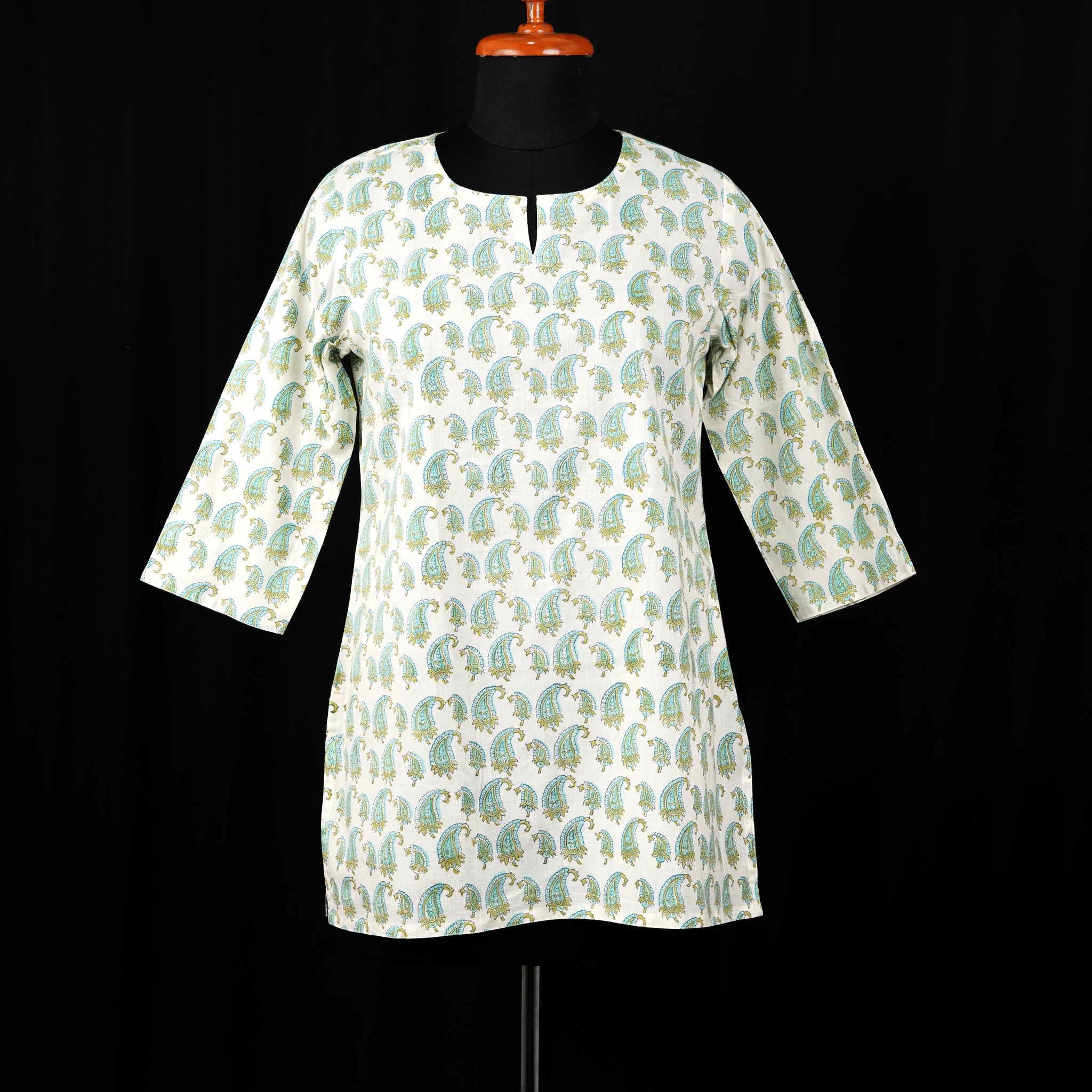 Alika Hand BlockPrint Cotton Short Kurti