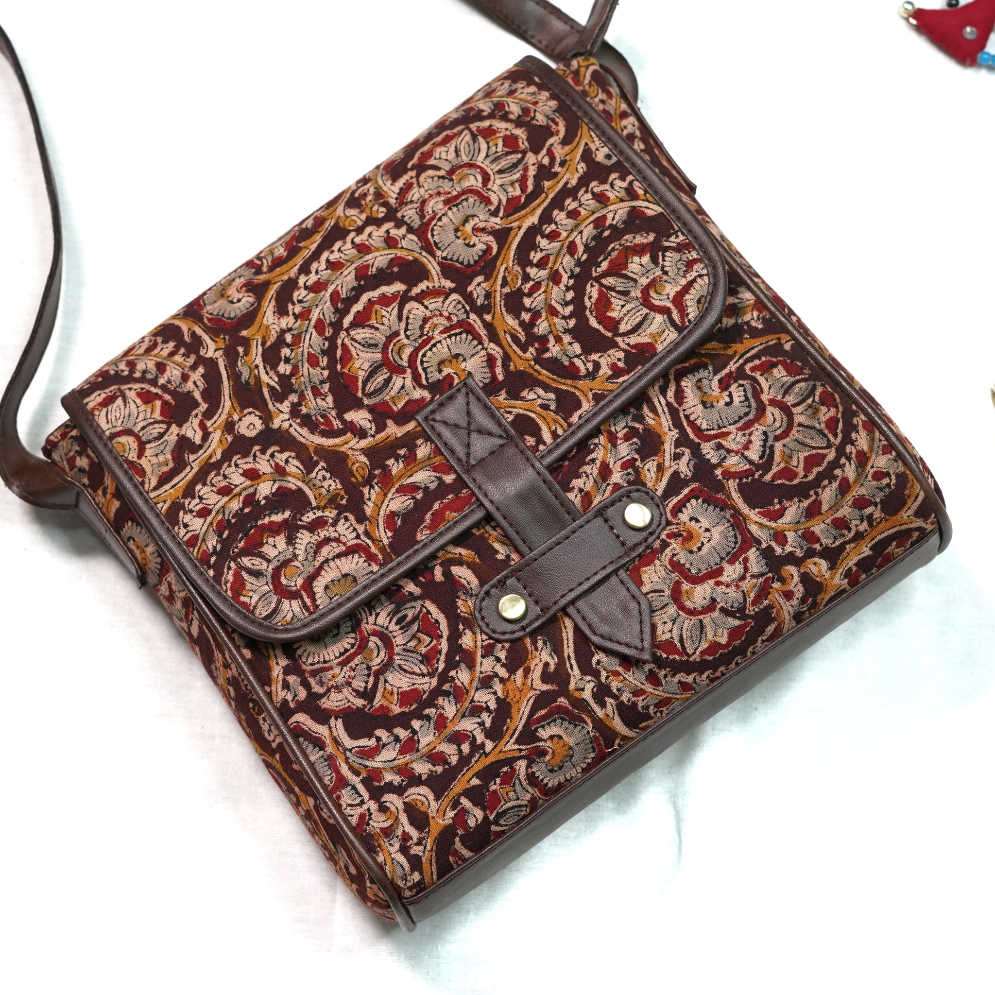Rust Folio Flap Sling Bag