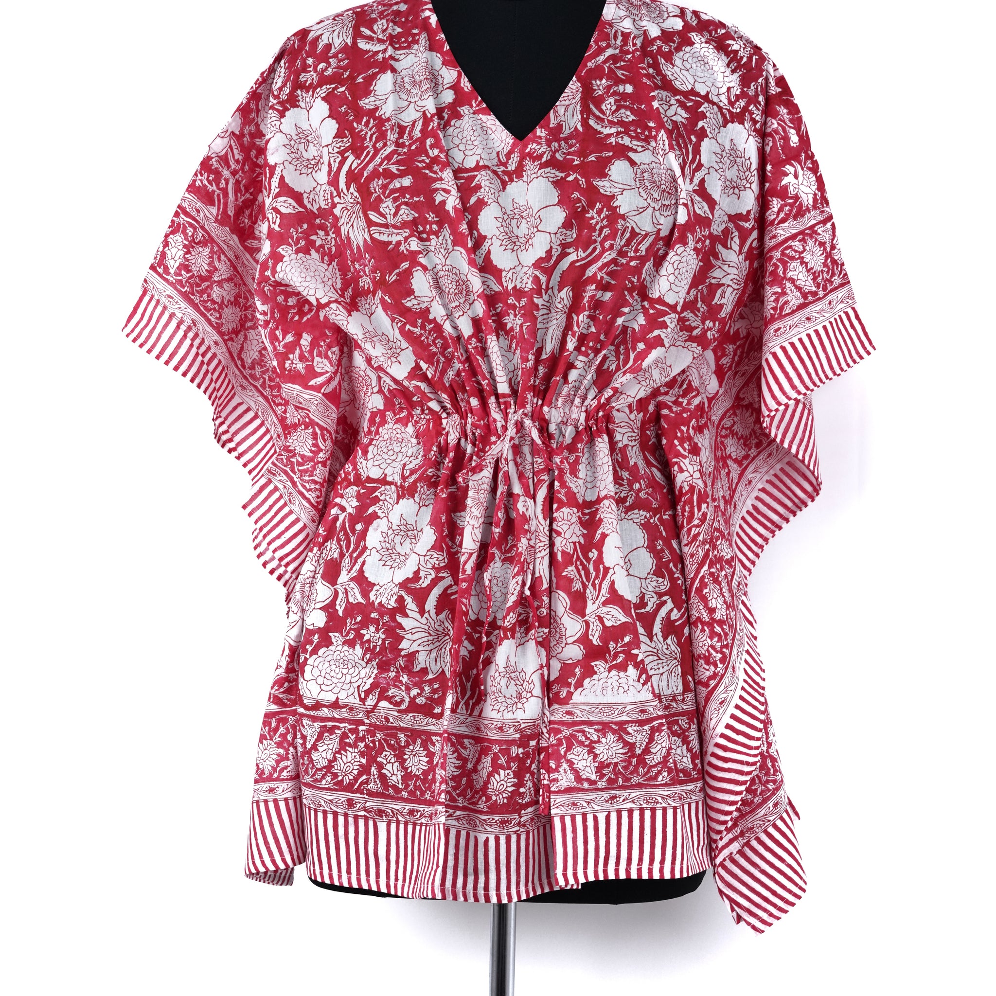 Joon Hand Block Print Mul Cotton Short Kaftan