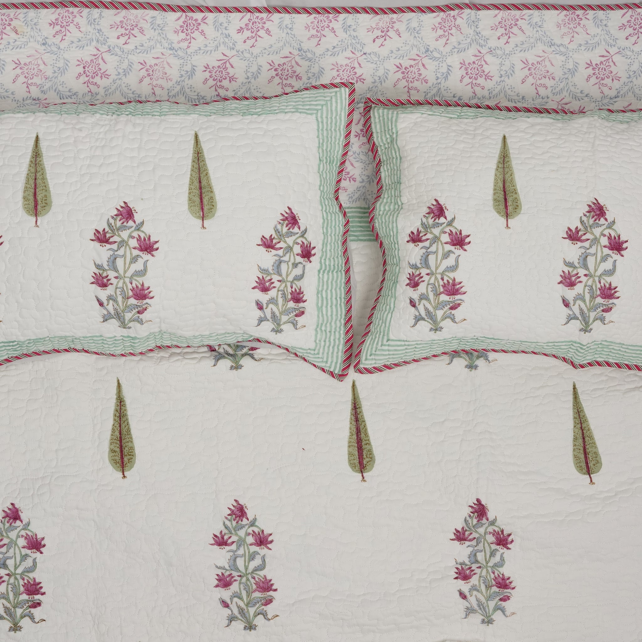 Taruja Quilted Bedcover - Hand Block Print