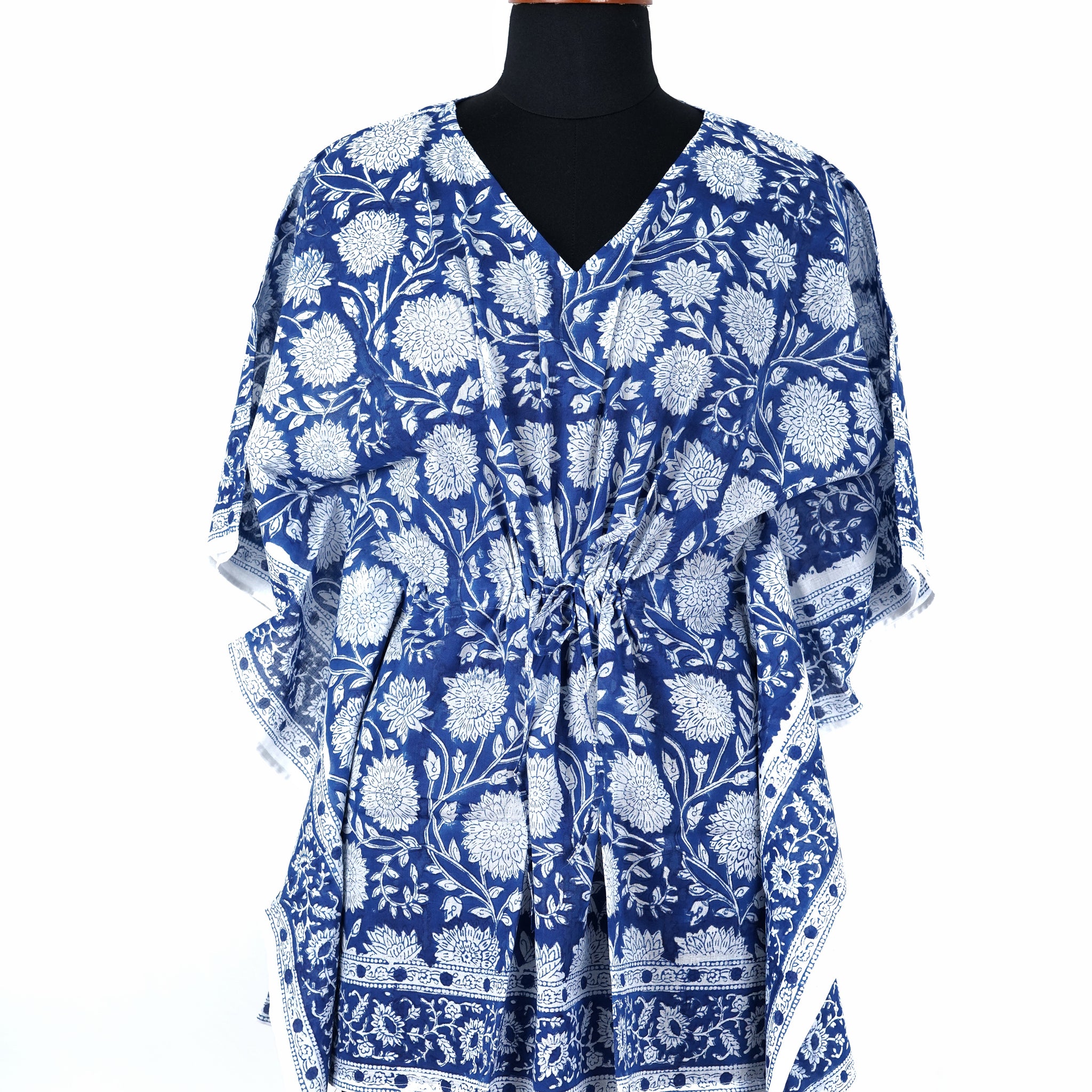 Meher Hand Block Print Mul Cotton Short Kaftan