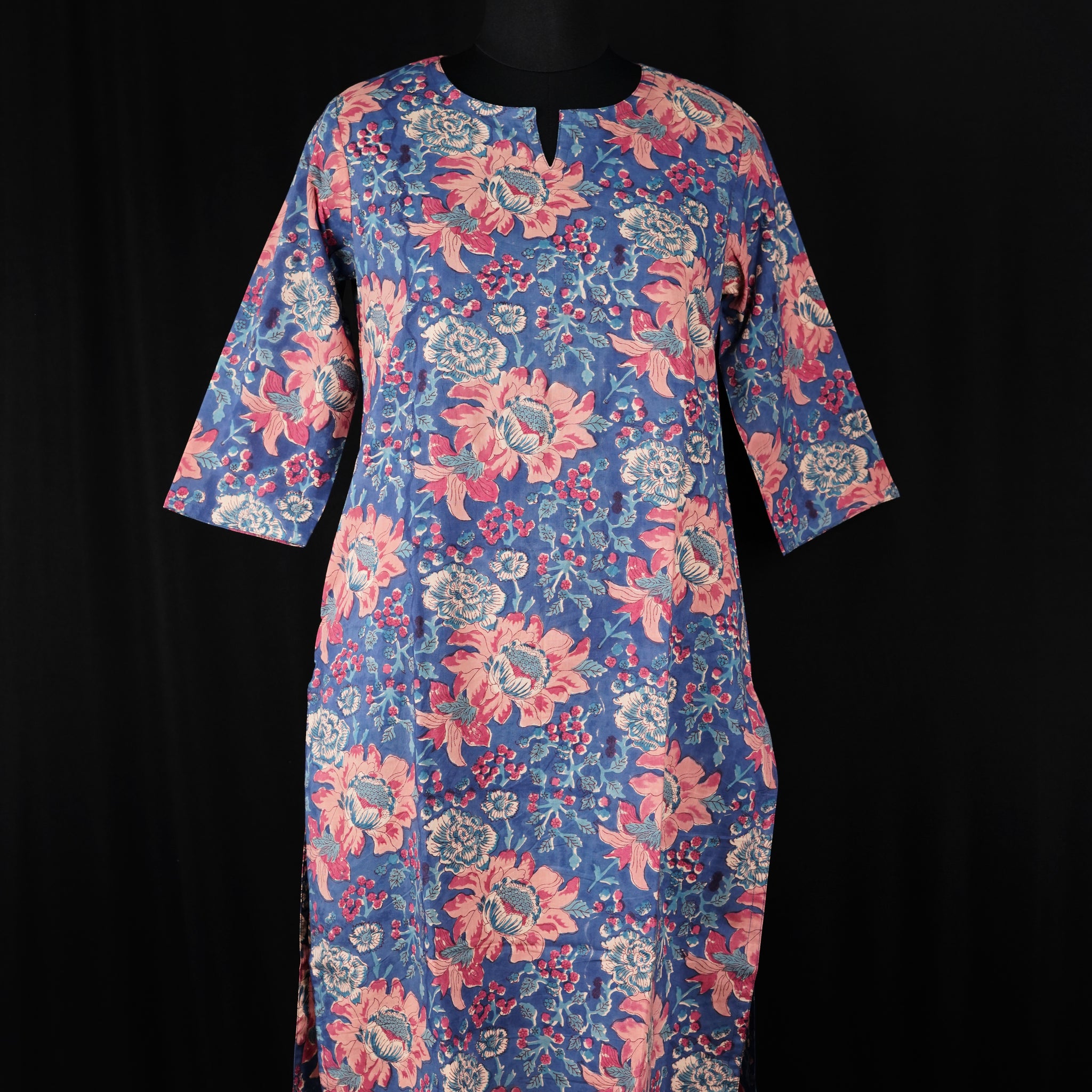 Roohi Hand BlockPrint Cotton Long Kurta