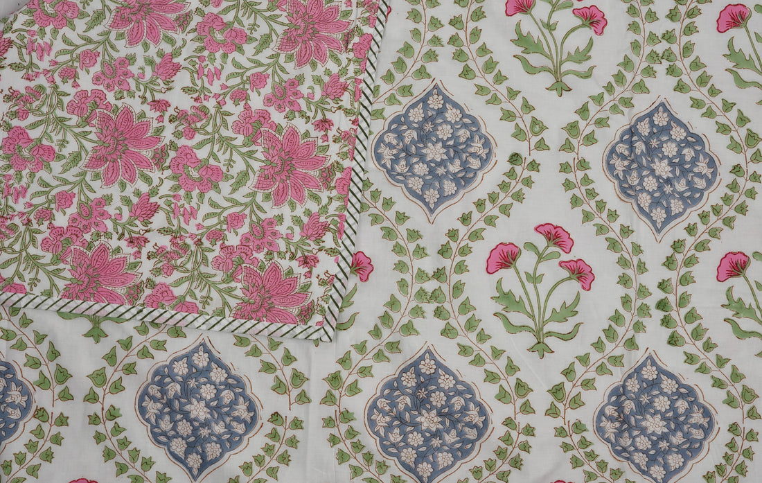 Gulbagh Handblock Dohar – Double Size