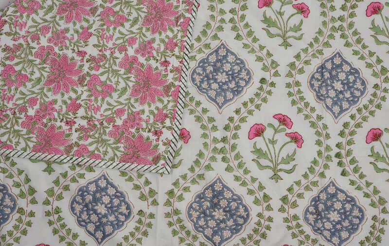 Gulbagh Handblock Dohar – Double Size