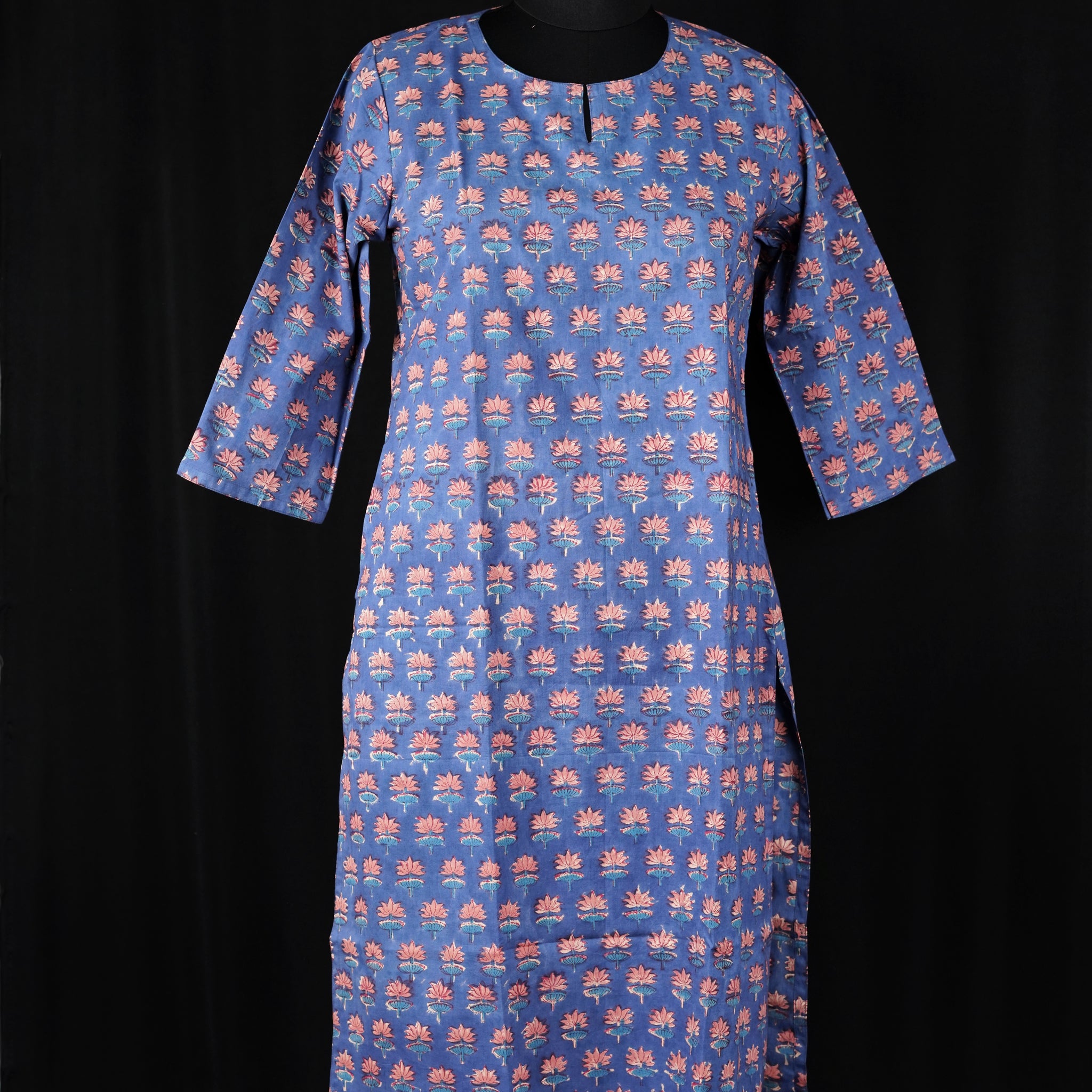 Shafali Hand BlockPrint Cotton Long Kurta