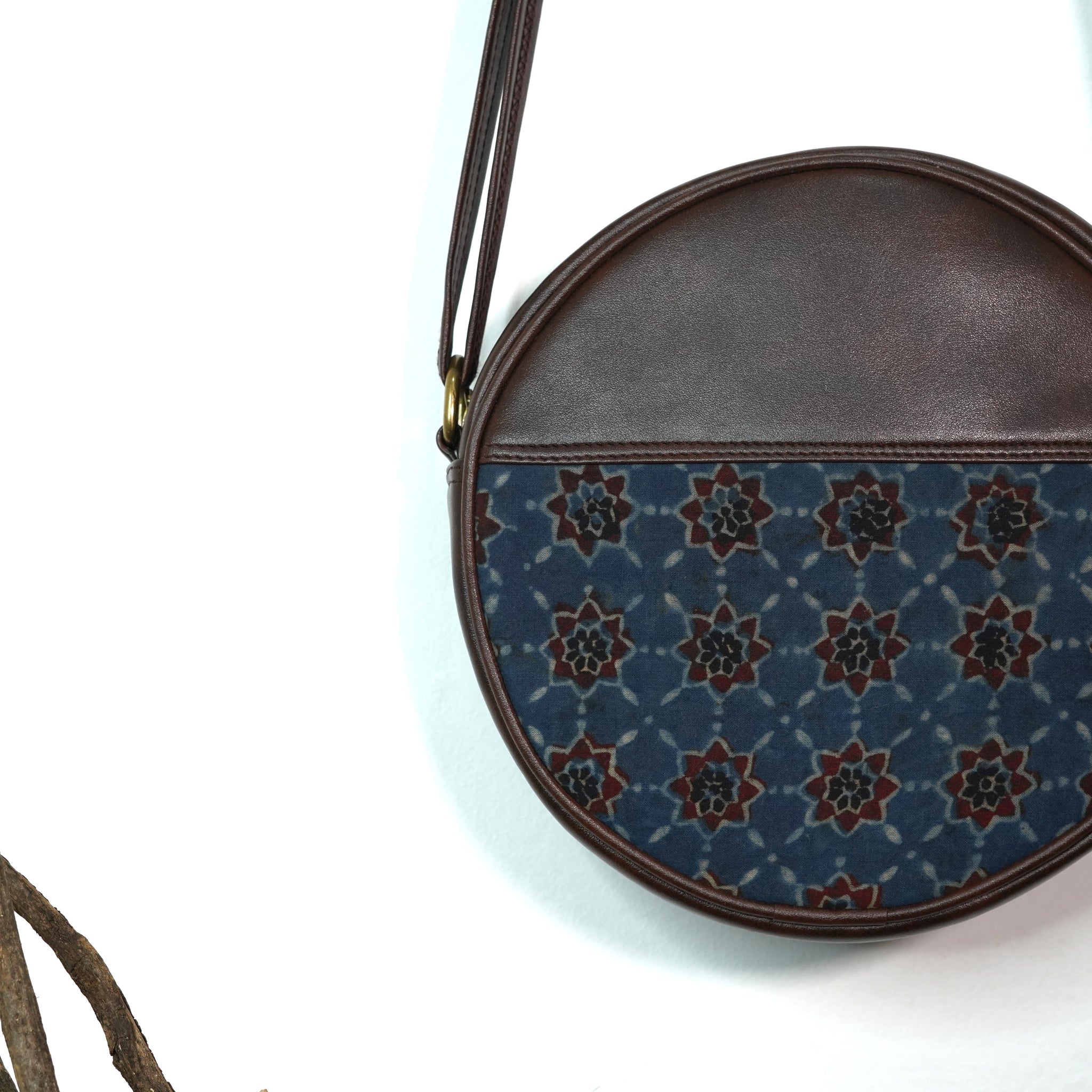 Indigo Orbit Crossbody Round Sling Bag