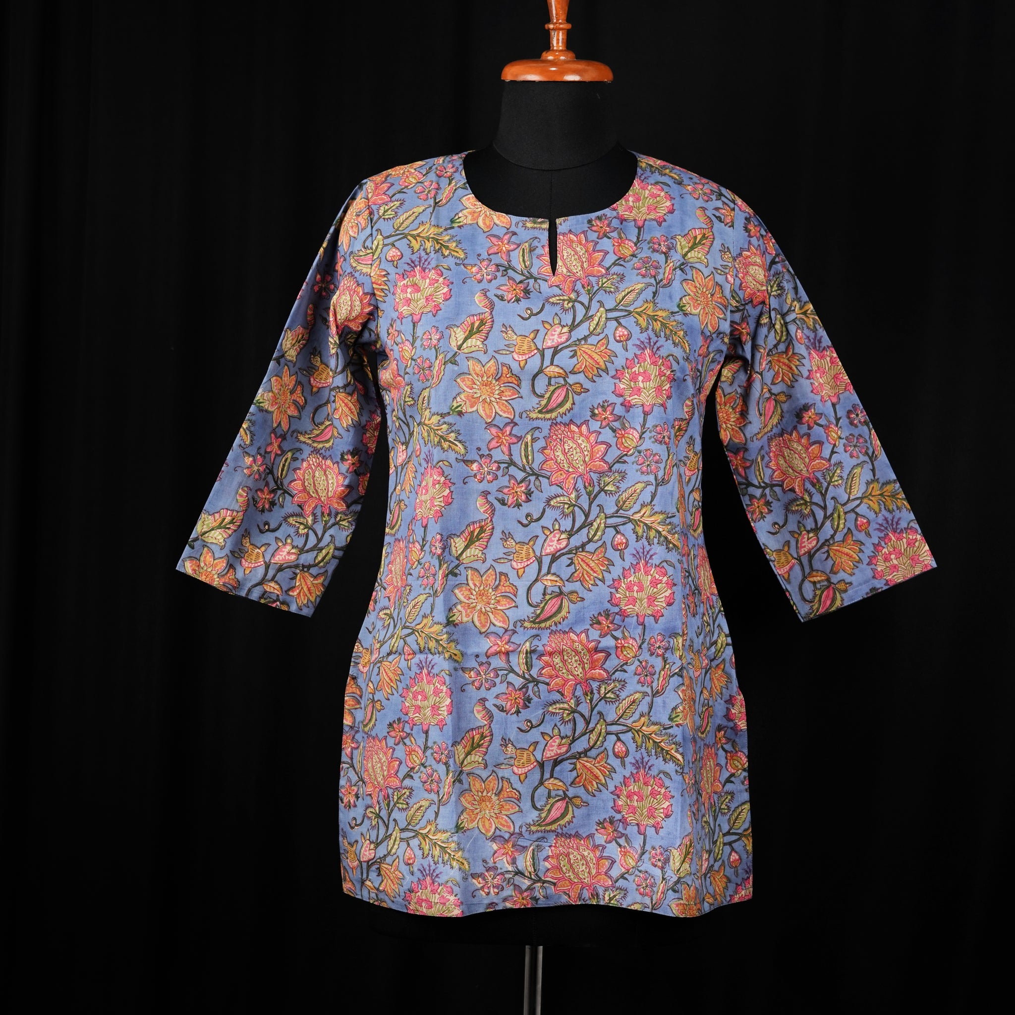 Mahi Hand BlockPrint Cotton Short Kurti