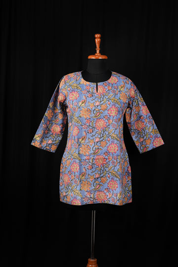 Mahi Hand BlockPrint Cotton Short Kurti