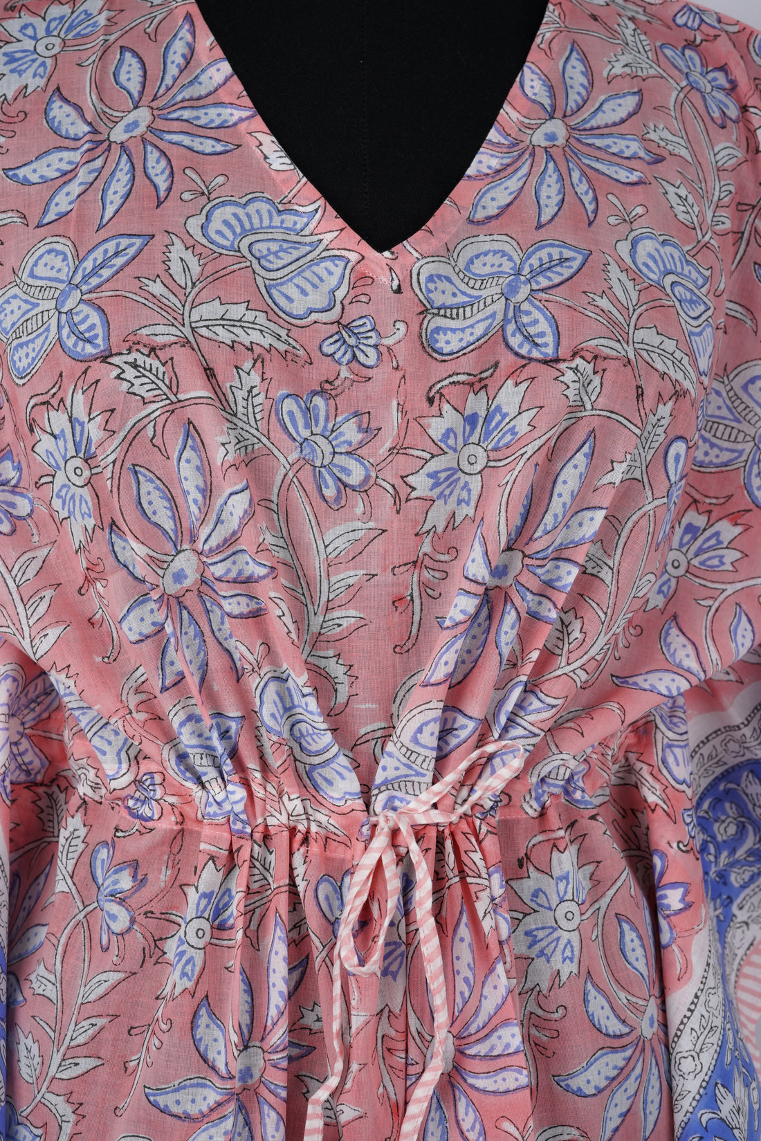 Ishara Hand Block Print Mul Cotton Short Kaftan
