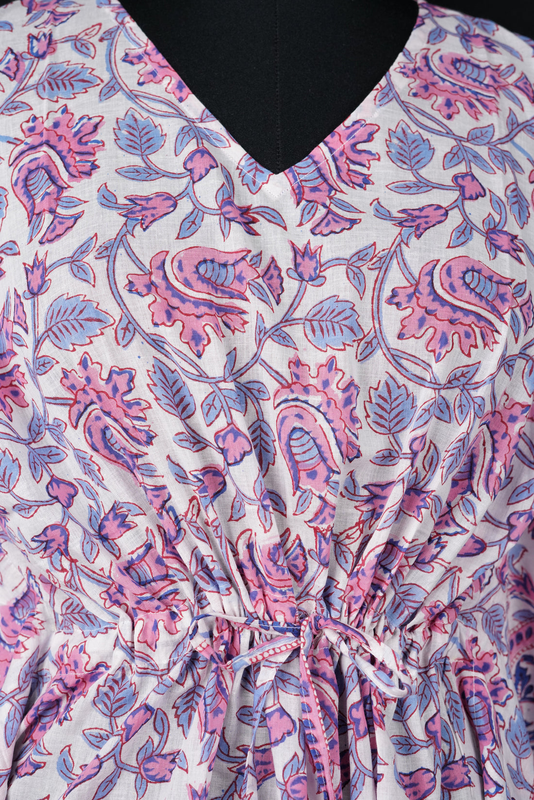 Dyra Hand Block Print Mul Cotton Short Kaftan