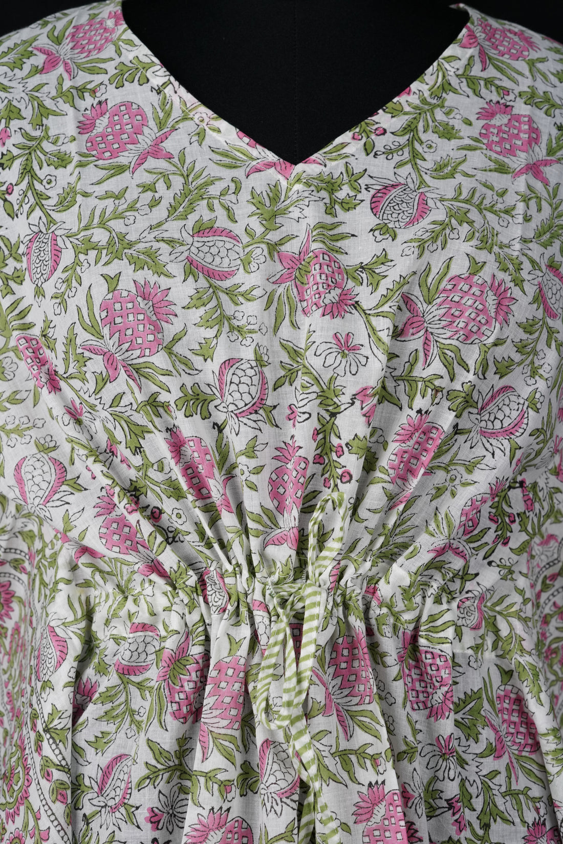Khoob Hand Block Print Mul Cotton Short Kaftan