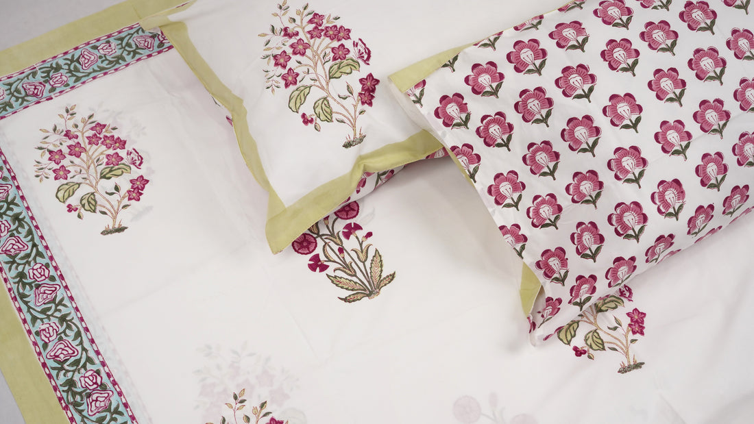 Phulwari King Size - Jumbo Size Cotton Hand Block Print