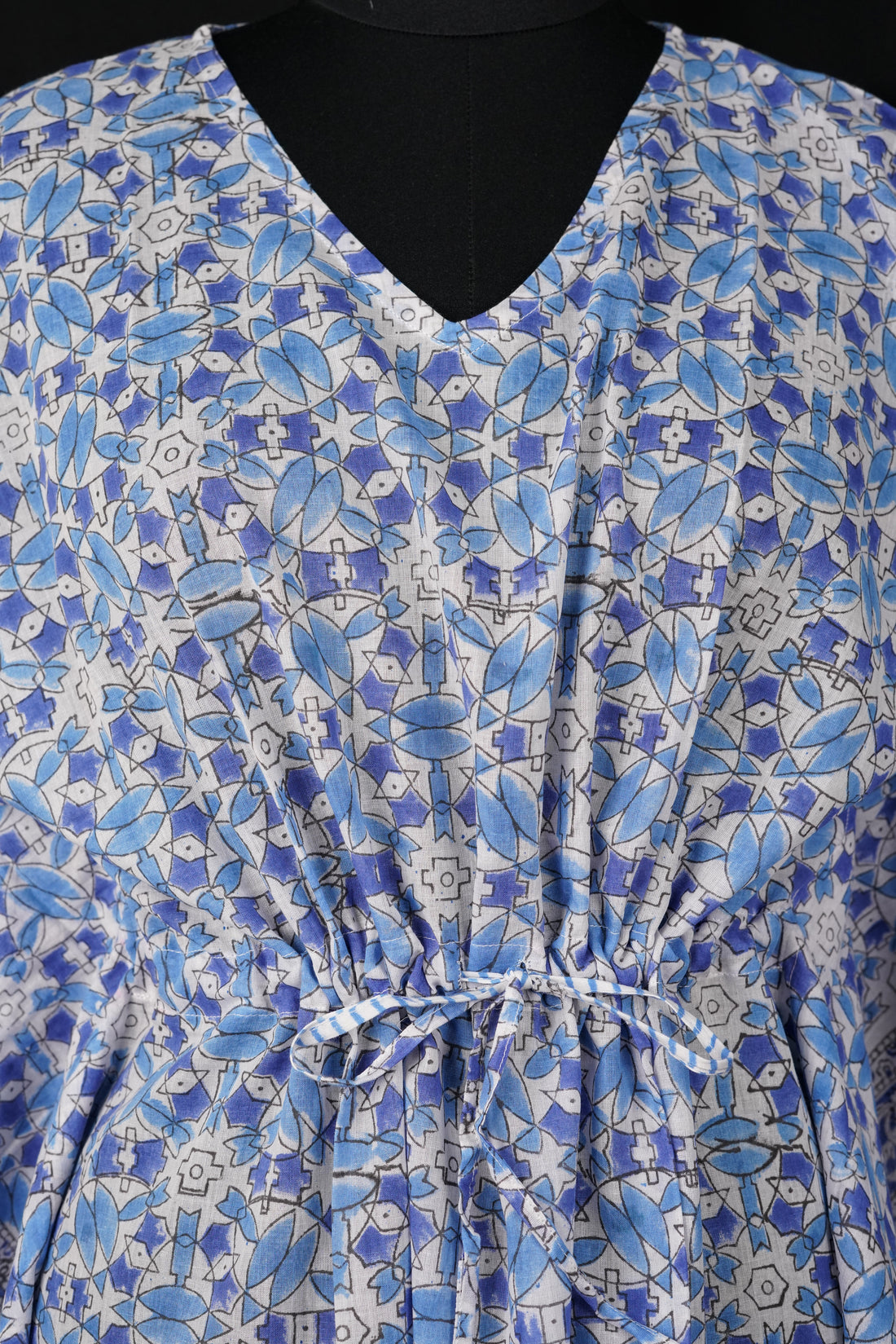 Indi Hand Block Print Mul Cotton Short Kaftan