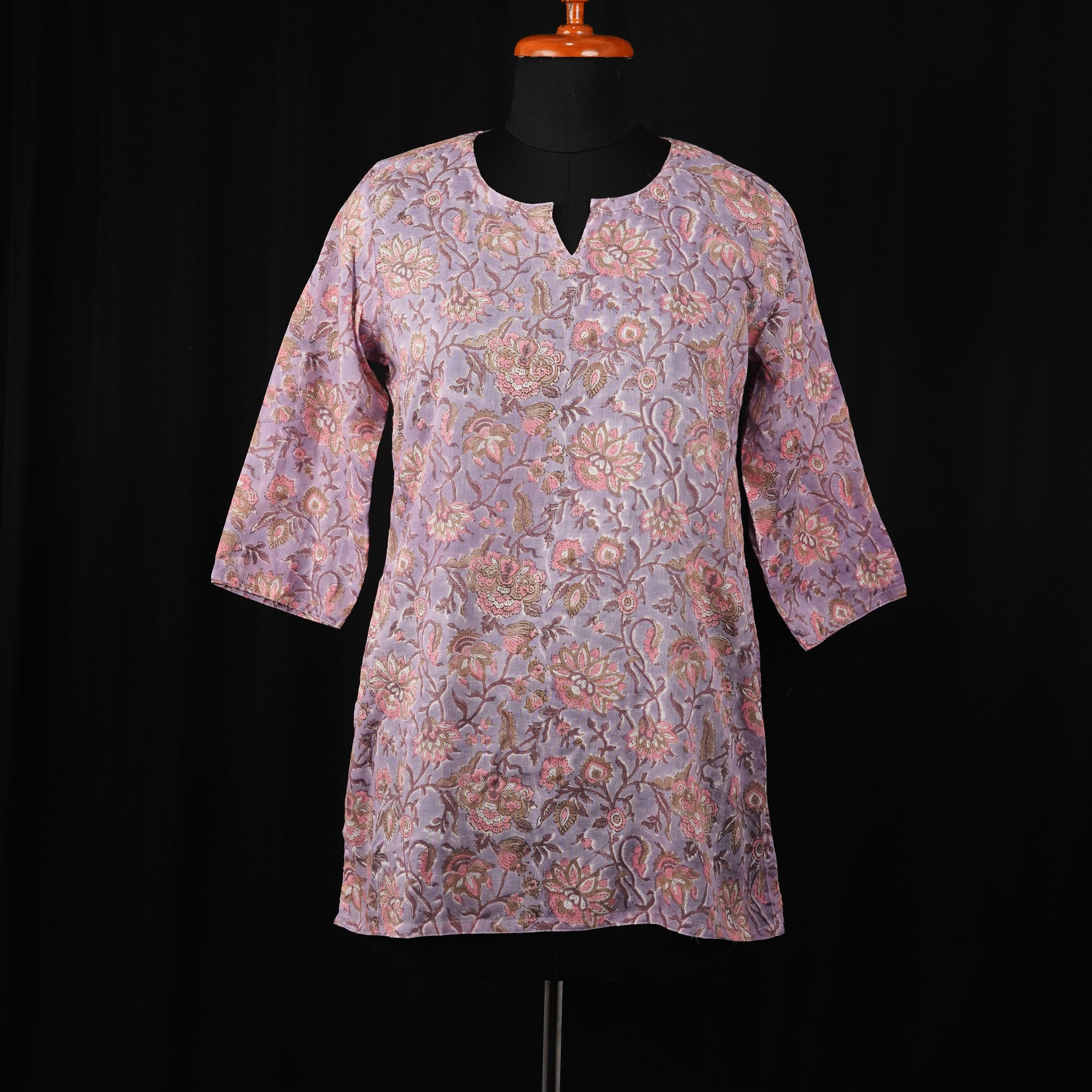 Rooh Hand BlockPrint Cotton Short Kurti