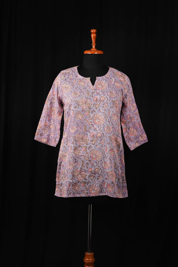 Rooh Hand BlockPrint Cotton Short Kurti
