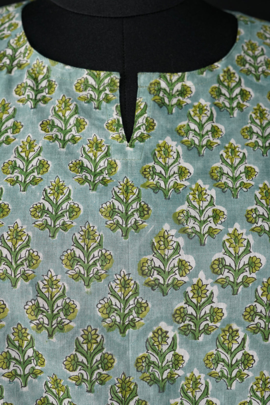 Mist Hand BlockPrint Cotton Long Kurta