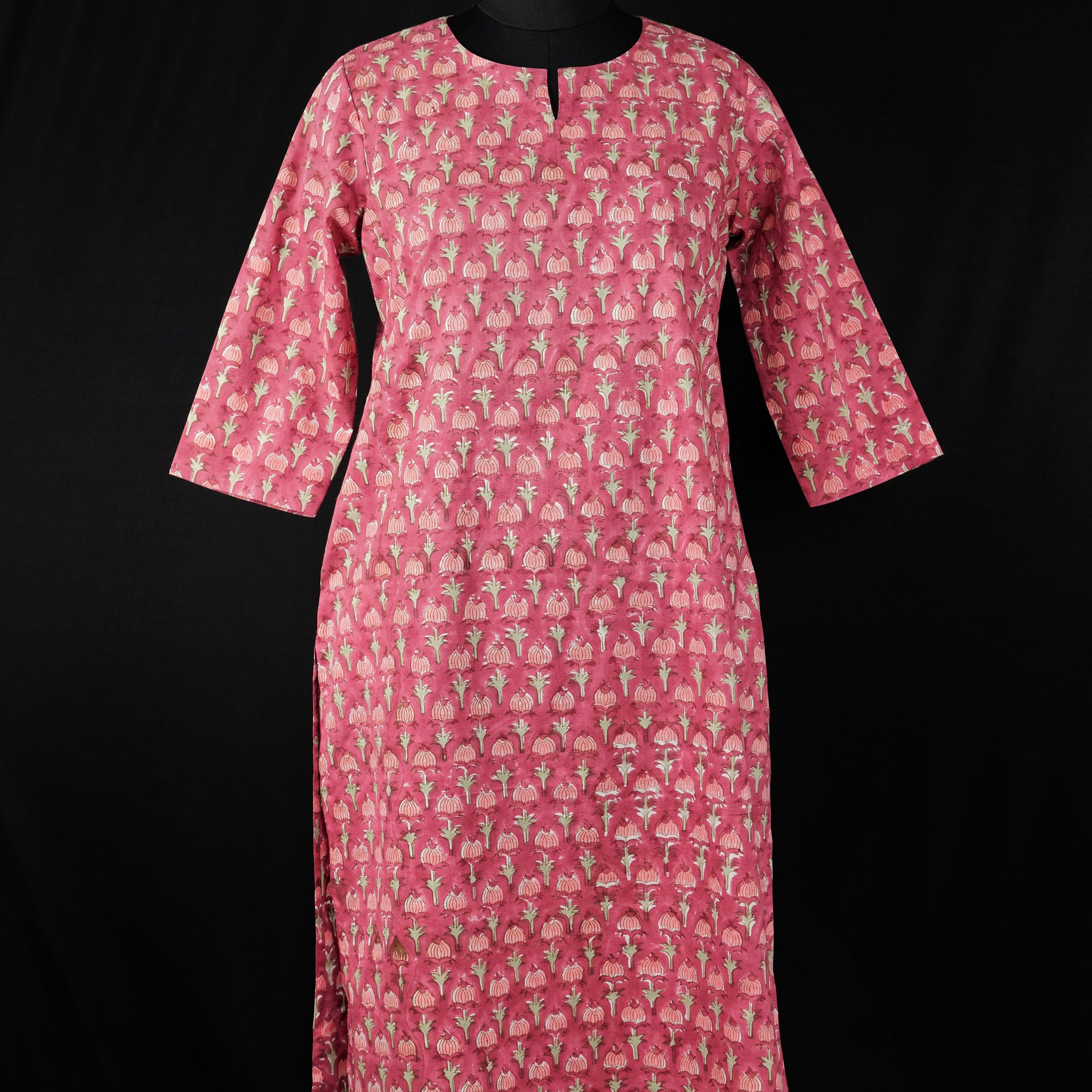 Gulista Hand BlockPrint Cotton Long Kurta