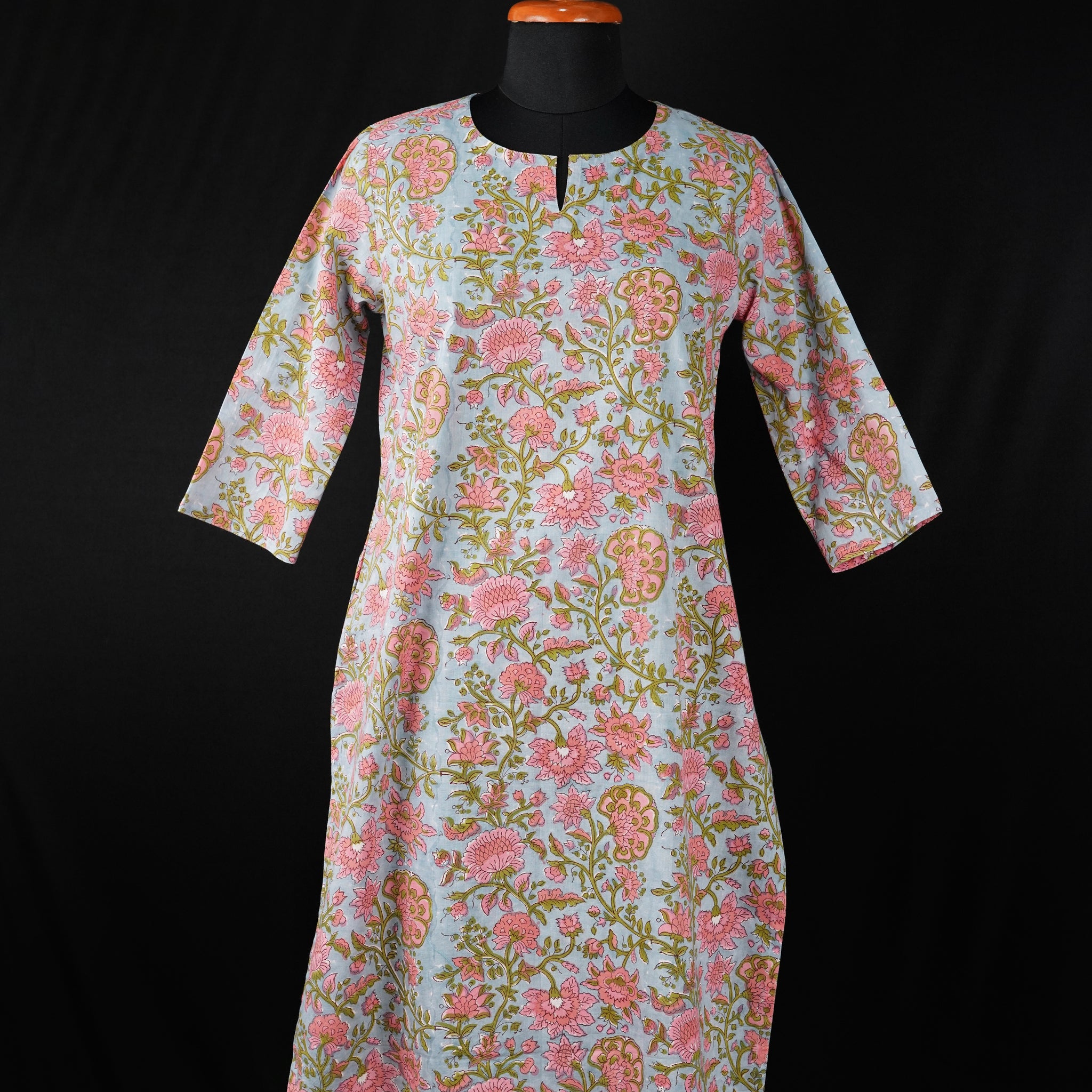 Noor Hand BlockPrint Cotton Long Kurta