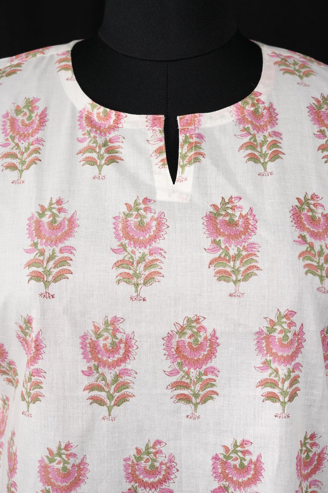 Noor Hand BlockPrint Cotton Short Kurti