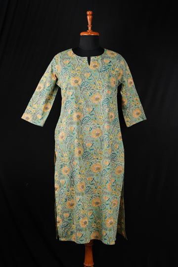 Tamiya Bloom Hand BlockPrint Cotton Long Kurta