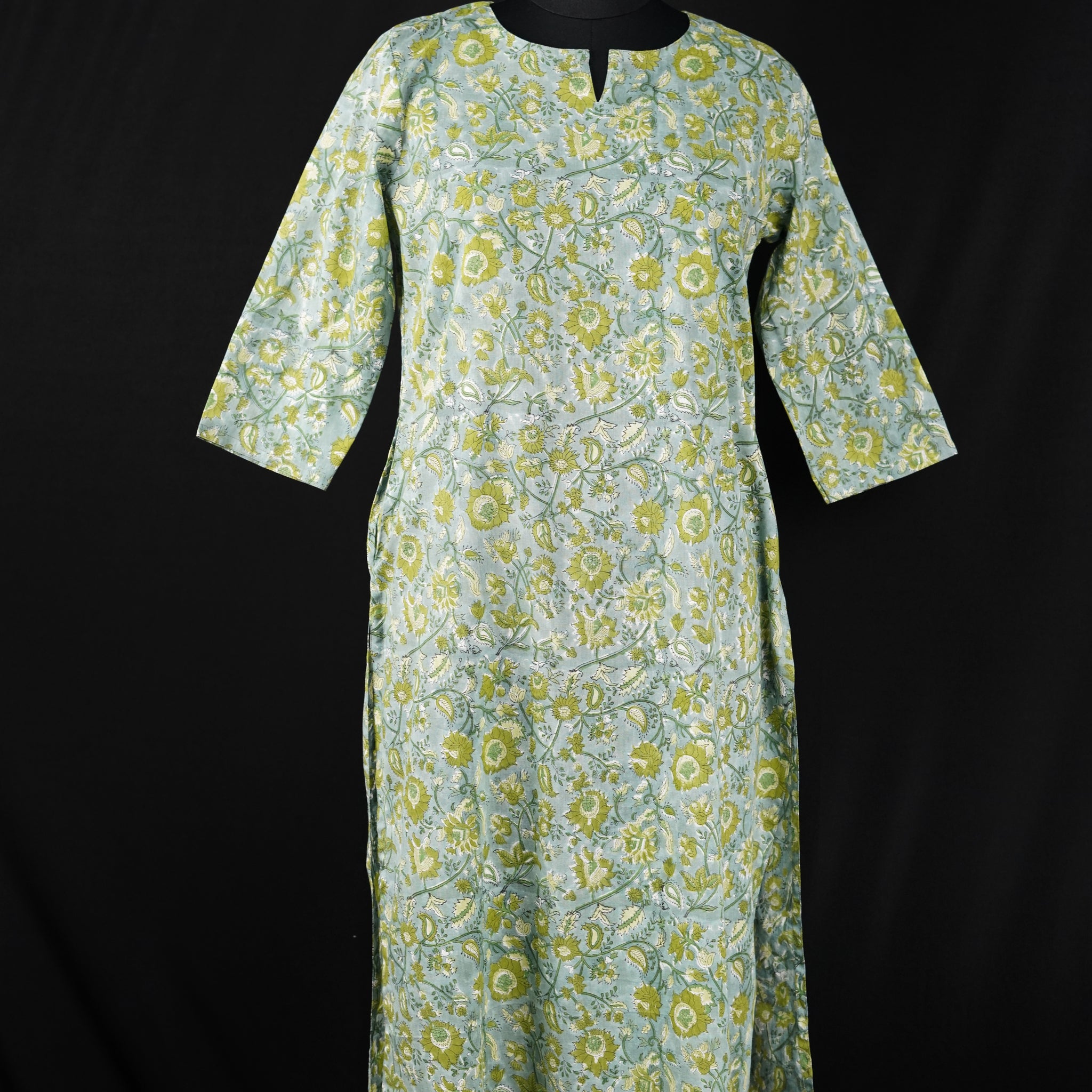 Aarzoo Hand BlockPrint Cotton Long Kurta