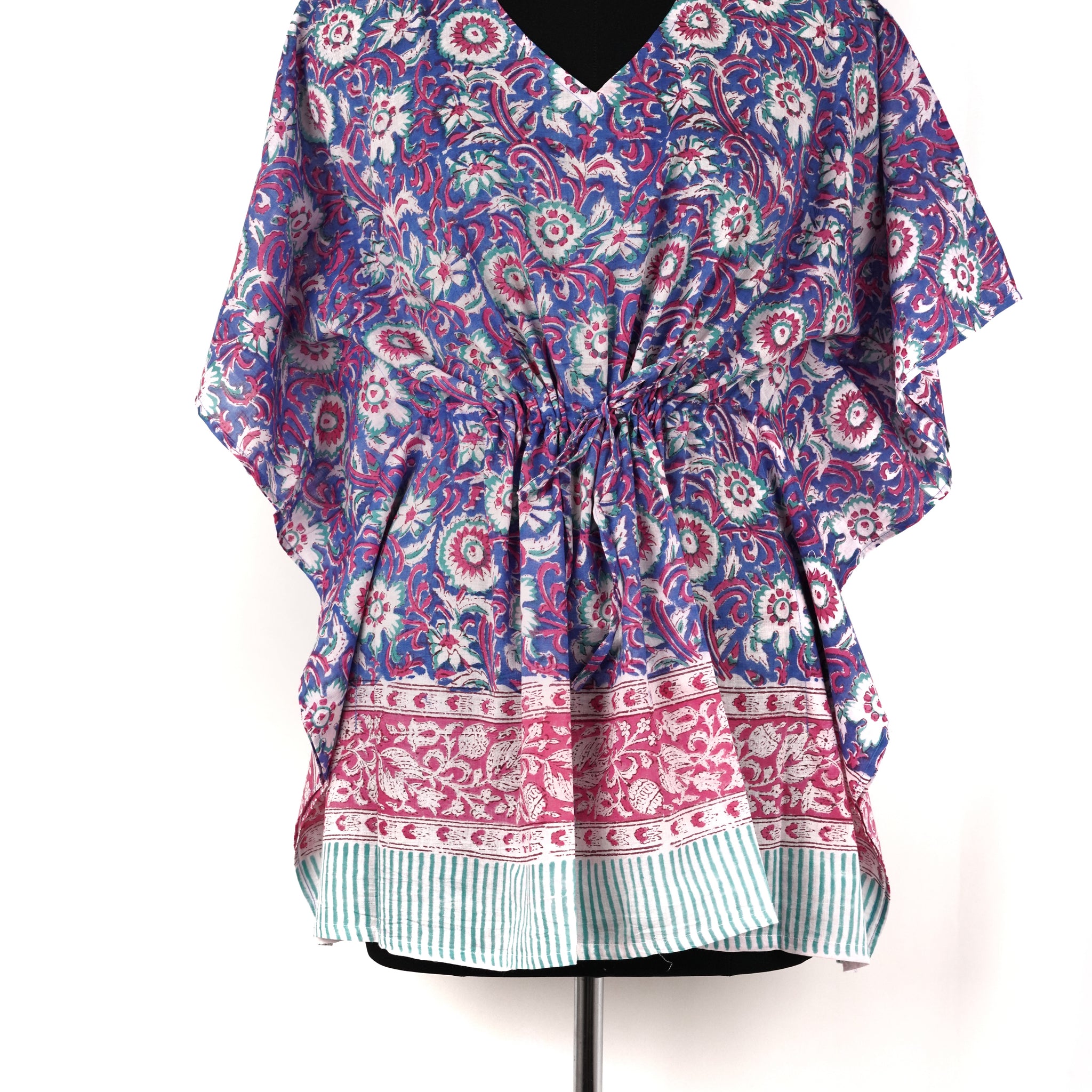 Harisa Hand Block Print Mul Cotton Short Kaftan