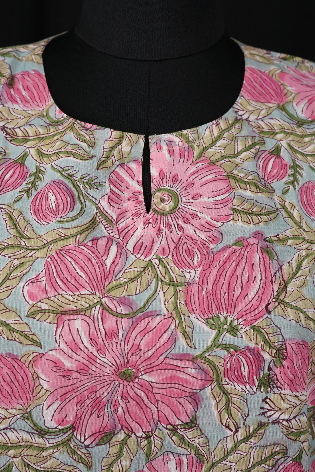 Sundari Hand BlockPrint Cotton Short Kurti