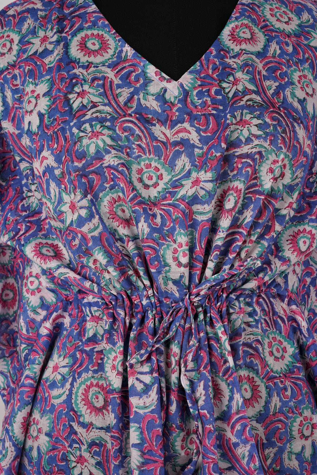 Harisa Hand Block Print Mul Cotton Short Kaftan